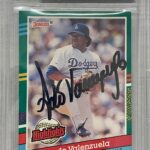 Fernando Valenzuela 1991 Donruss firmada y certificada