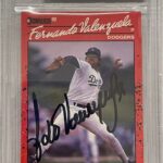 Fernando Valenzuela 1990 Donruss firmada y certificada